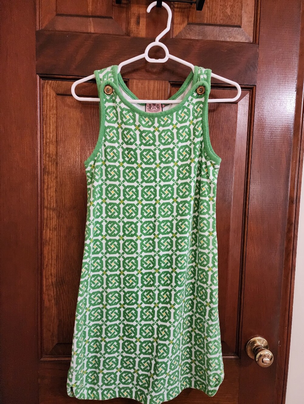 VINTAGE - Juicy Couture Green Patterned Tank Dress (PXS)